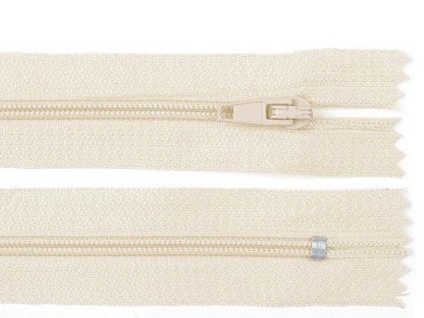 Reißverschluss Spirale 3 mm Länge 25 cm pinlock Creme